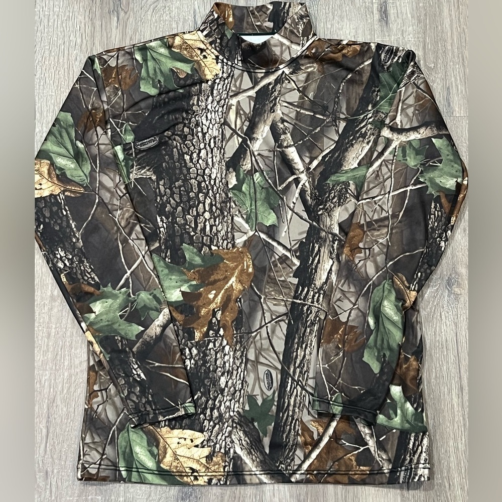 Vintage VTG M Safertec Rebound Xtra-Dri Realtree Made in USA Camo Hunting Shirt